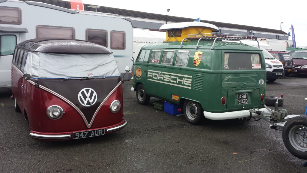 A couple of nice buses at Donington Historic.
